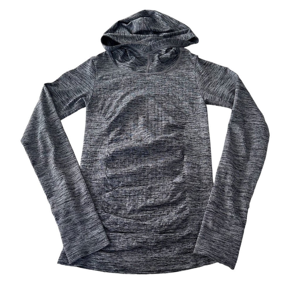 Athleta Seamless Long Sleeve Hooded Athletic Top Size Small